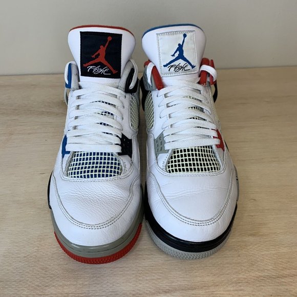 Nike Air Jordan Retro 4 IV SE What The White Red Blue Cement CI1184-146 Size 12 main image 5